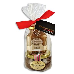 Fleur de sel Caramel & Chocolate Fondue Gift Set - La Chocolaterie du Vieux Beloeil 