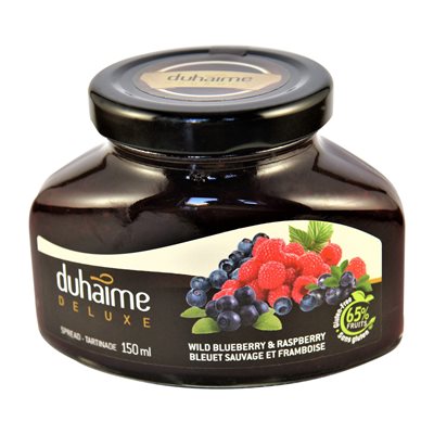 Duhaime Gourmet Deluxe Wild Blueberry & Raspberry Spread 150ml