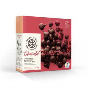 Canneberges enrobées de chocolat noir - Chocolaterie des Pères Trappistes 200g